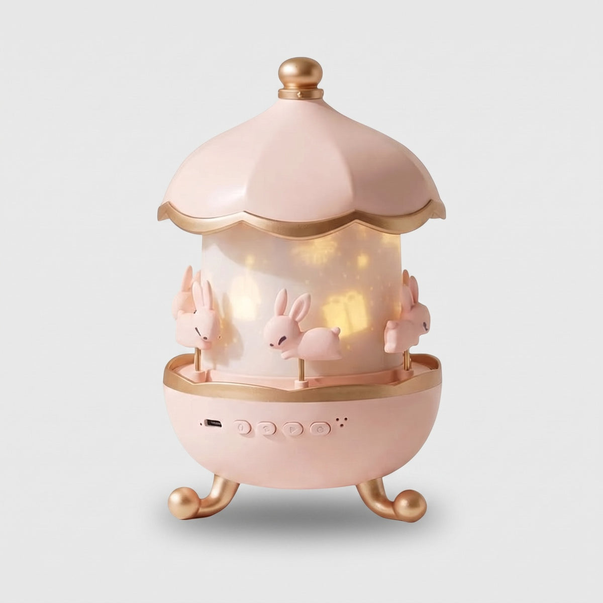 Star Projector Night Light – Enchanted Carousel Design with Music