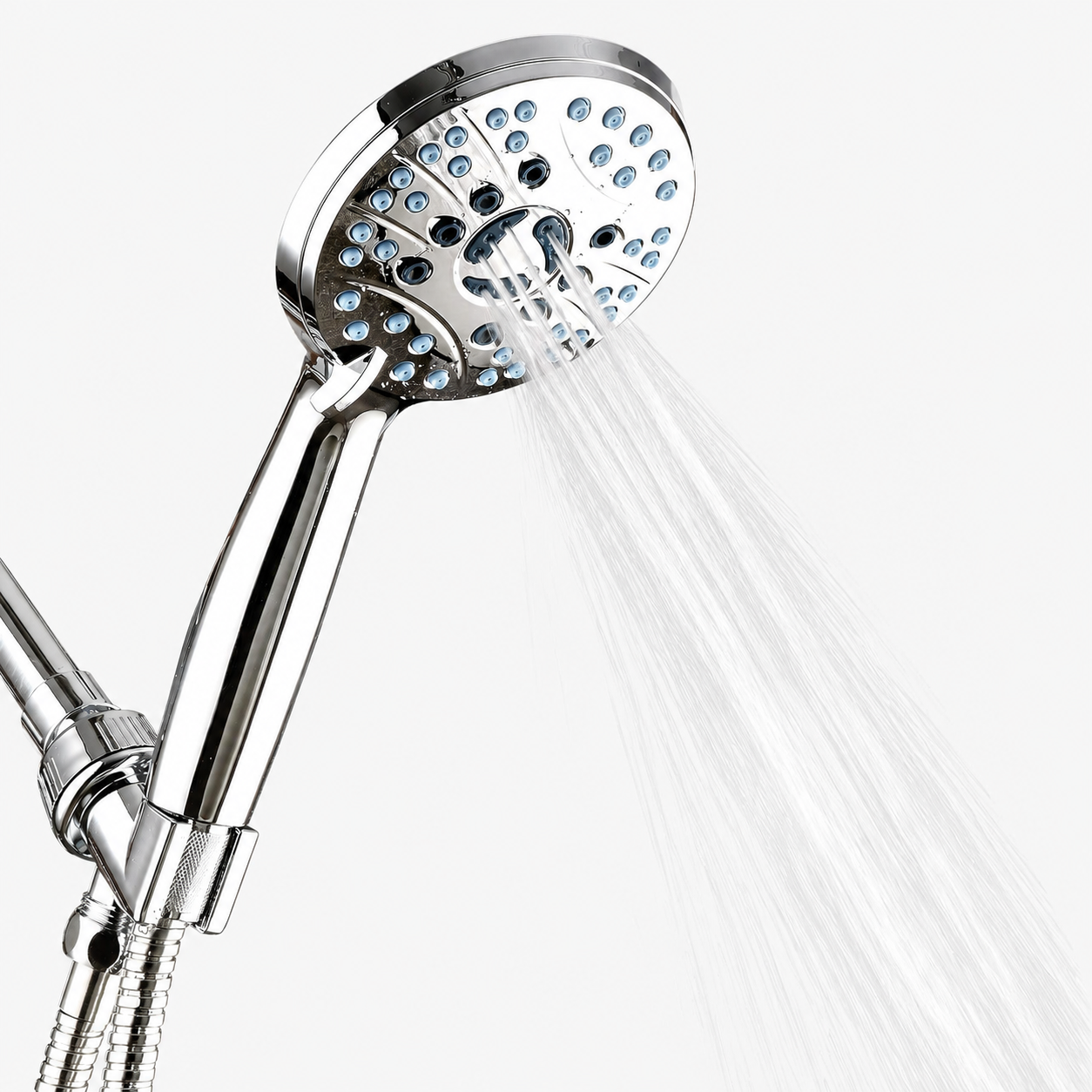 8-Setting High-Pressure Handheld Shower Head with Hose