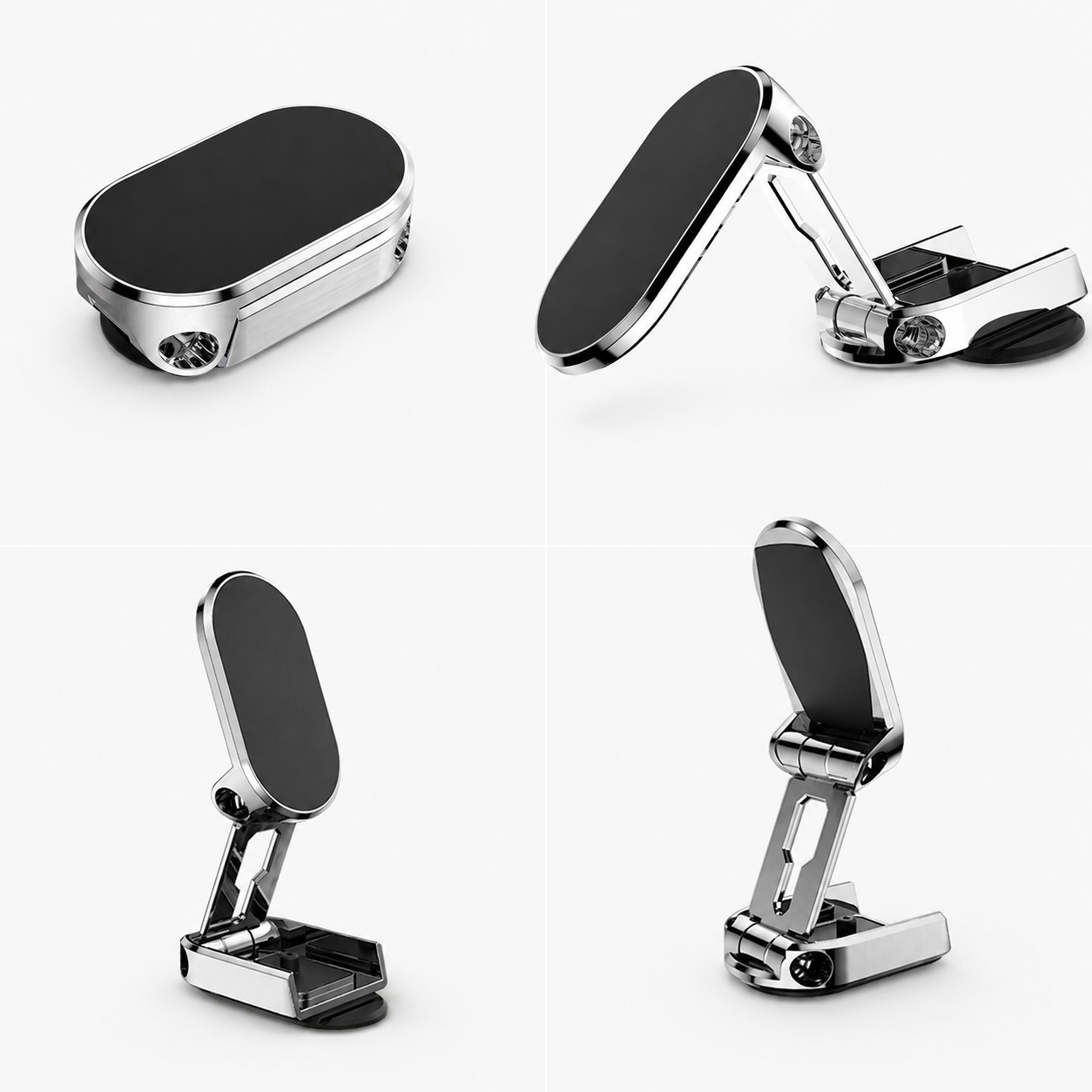 Folding Magnetic Alloy Car Phone Holder