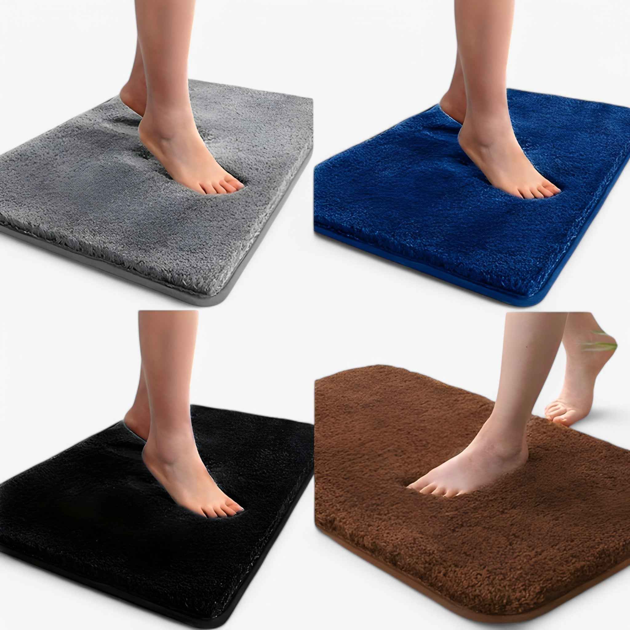 Absorbent and non-slip bath mat