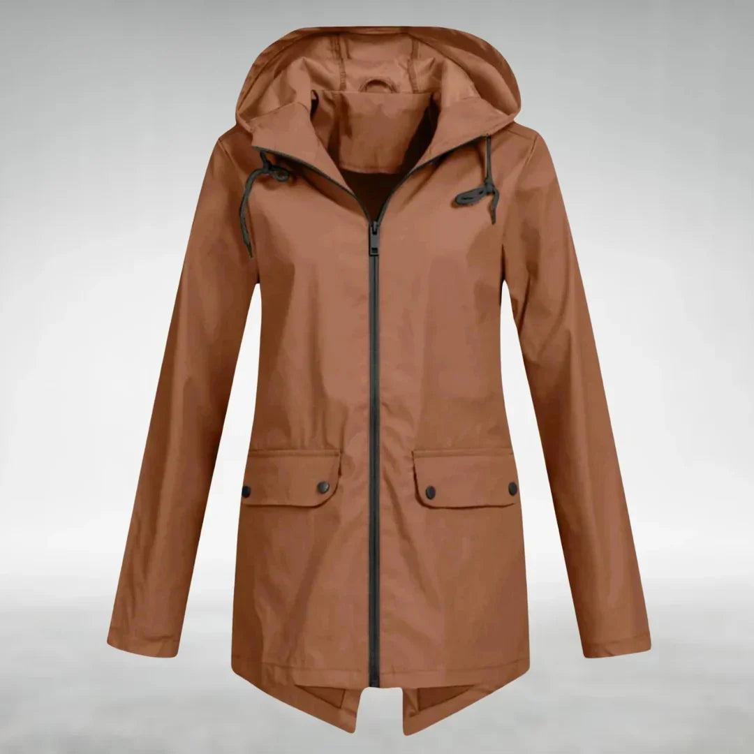 Outerwear : Women's Parka - Drawstring Hood with Extended Back Hem in van Vanda Liamo