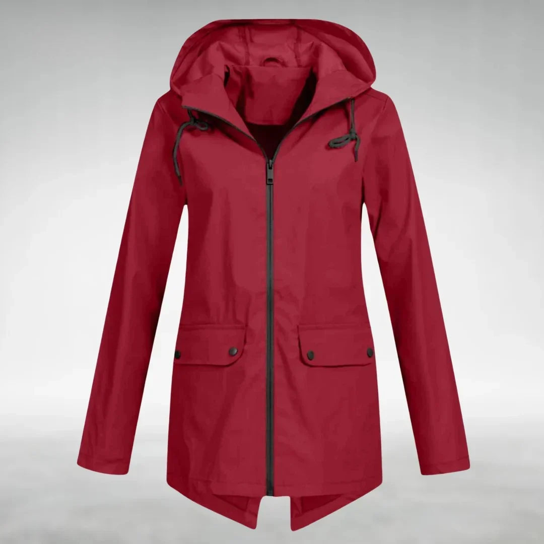 Outerwear : Women's Parka - Drawstring Hood with Extended Back Hem in van Vanda Liamo
