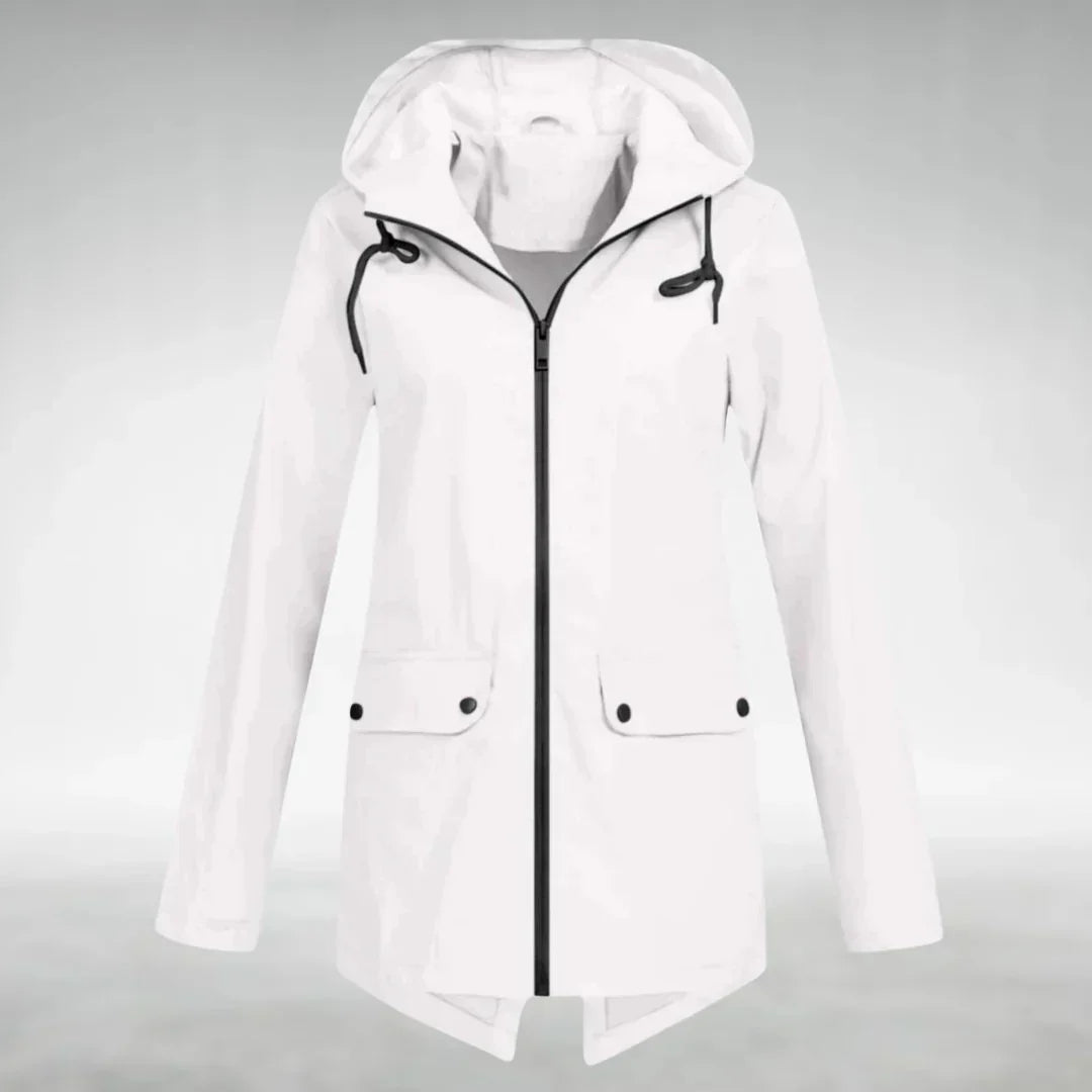 Outerwear : Women's Parka - Drawstring Hood with Extended Back Hem in van Vanda Liamo