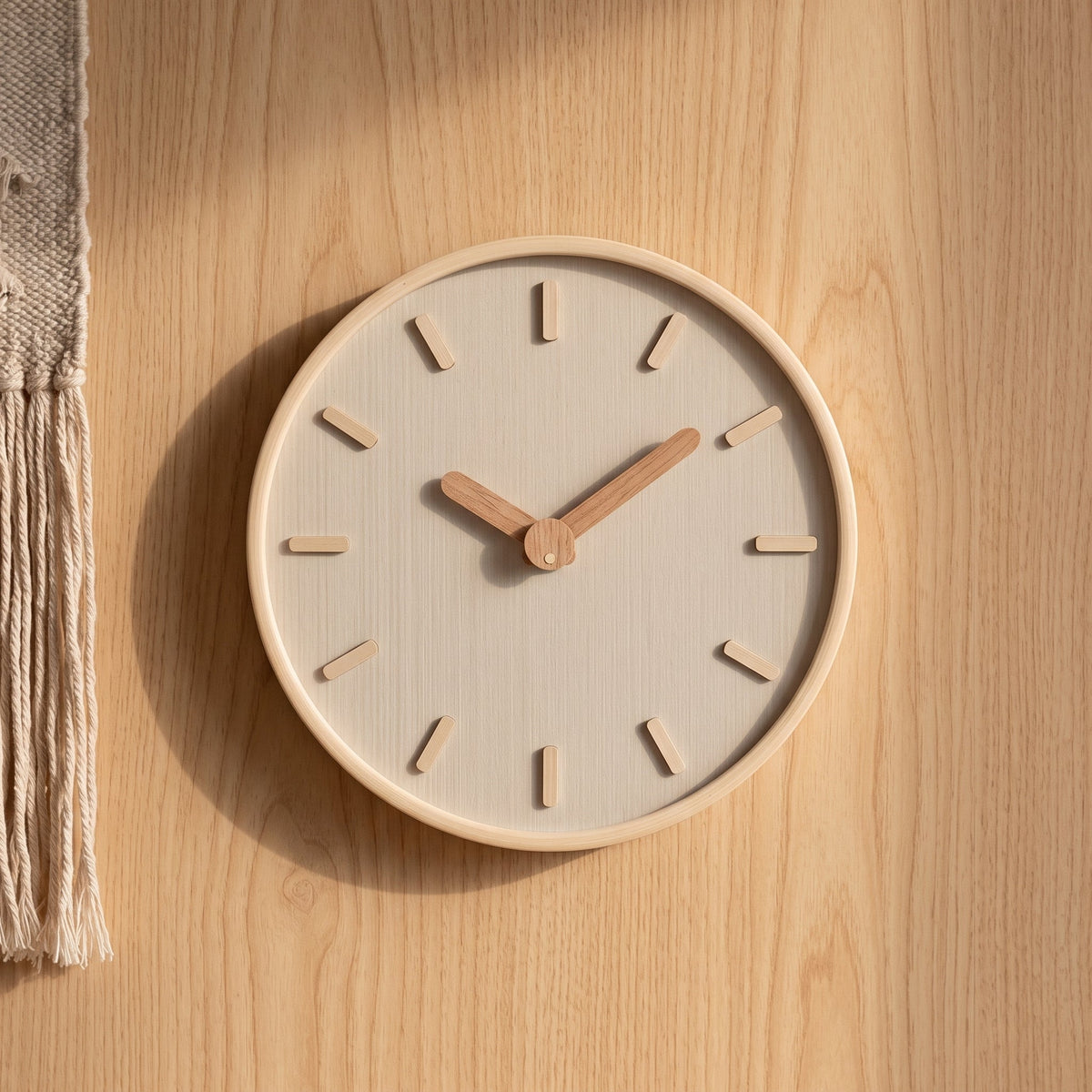 DashClock Silent Wooden Wall Clock