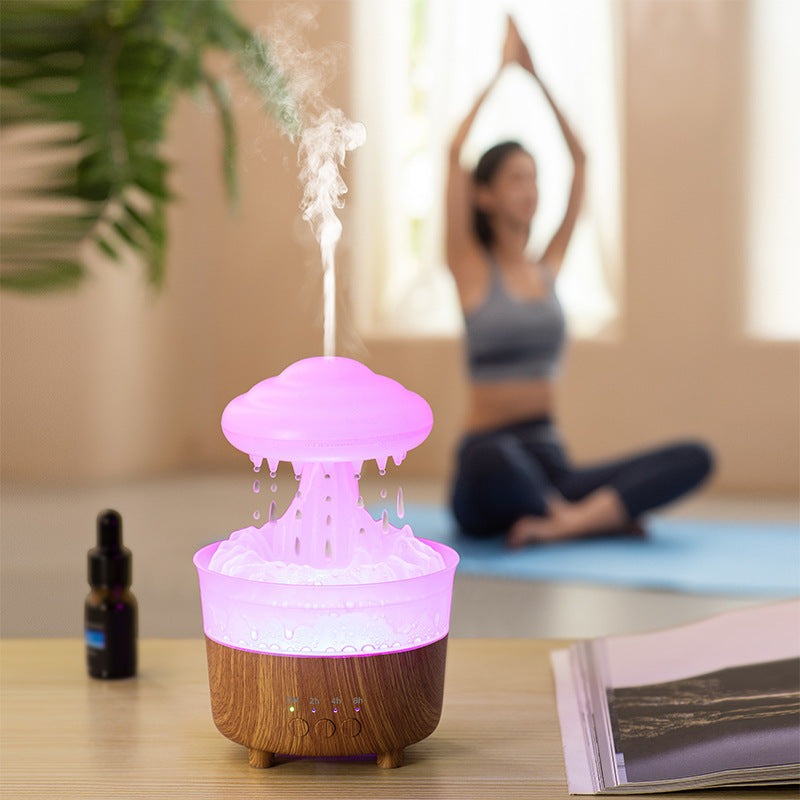Humidifier Night Light : Rain Cloud Humidifier Lamp – LED Light with Raindrop Sound in van Vandaliamo