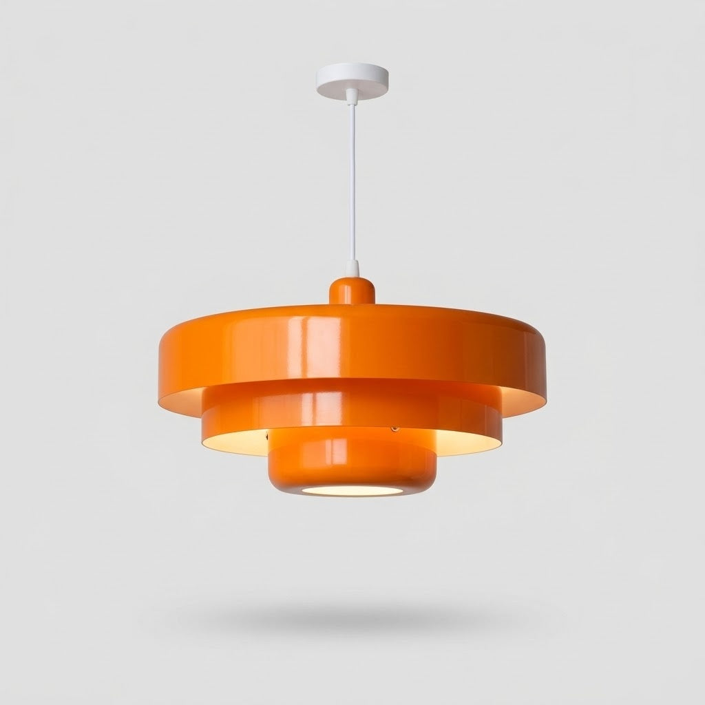 Modern Architectural Layered Pendant Light Concentric Rings