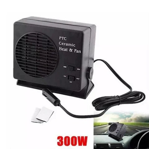 Winter Gadgets : Portable Ceramic Car Heater 300W - 12V Fast Defrost Fan in van Vandaliamo