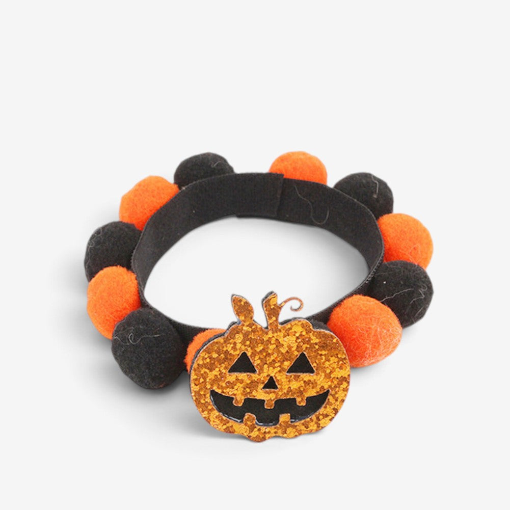 Gifts – Seasonal – Halloween : Halloween Pumpkin Skull Pet Collar in C van Vandaliamo