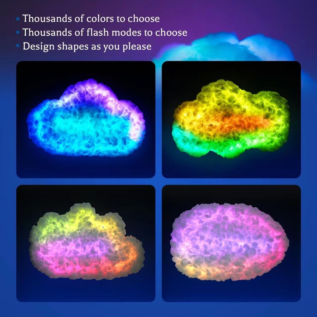 LED Cloud Light : Dream Cloud Light – Music Sync RGB LED Lamp in van Vanda Liamo