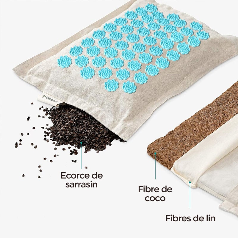 Wellness : Acupressure Mat & Pillow Set - 5500 Pressure Points in van Vandaliamo