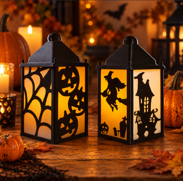 Halloween Tealight Holder : Halloween Lantern Tealight Holder – Spooky Glow Decor in van Vandaliamo