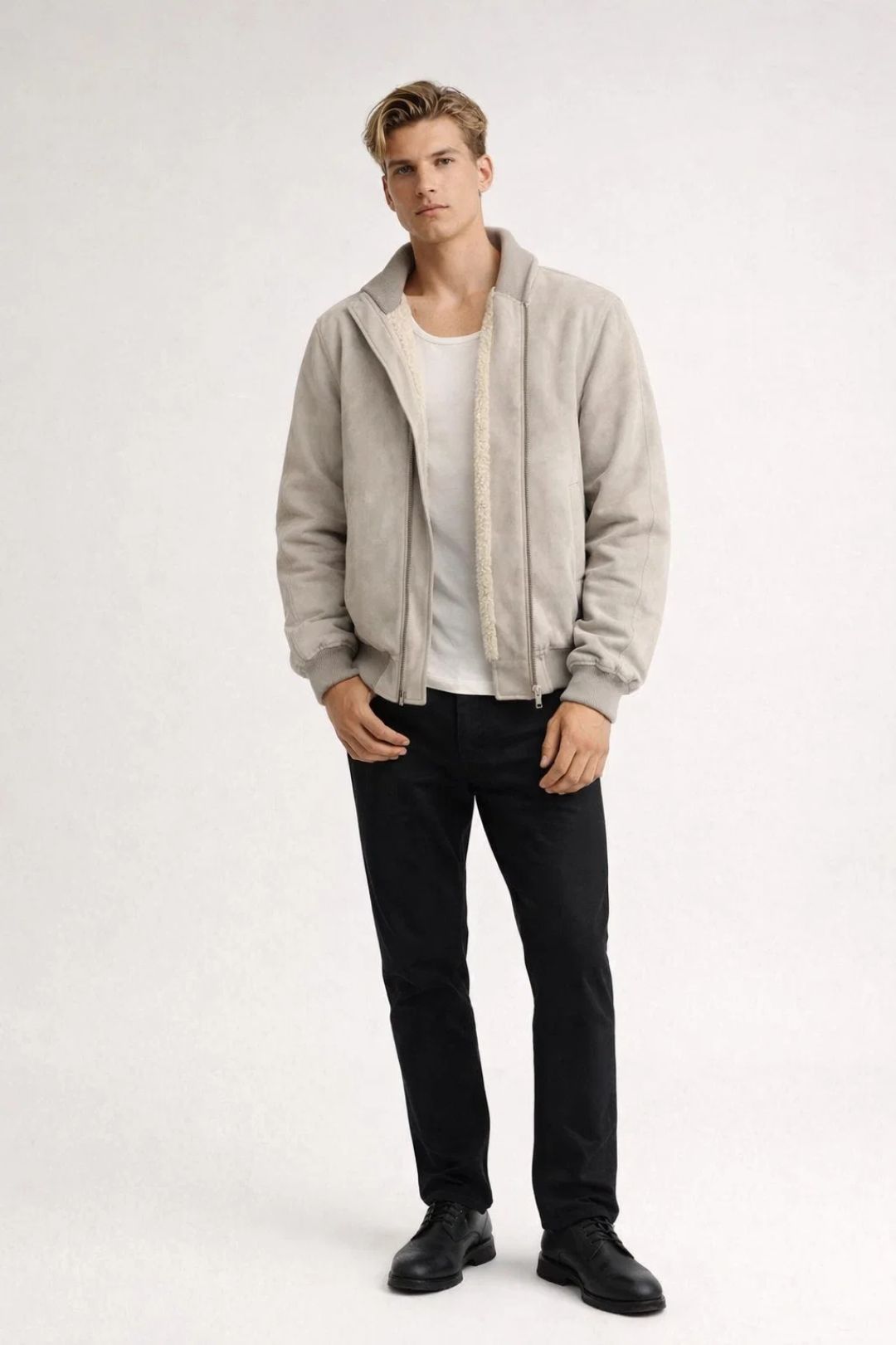 Menswear/Outerwear : Men's Zip Jacket - Rugged Hip-Length Winter Coat in van Vanda Liamo