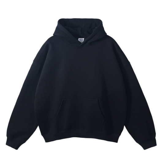 Fashion : Men's Relaxed Fit Casual Hoodie - Soft Pullover in Black van Vanda Liamo
