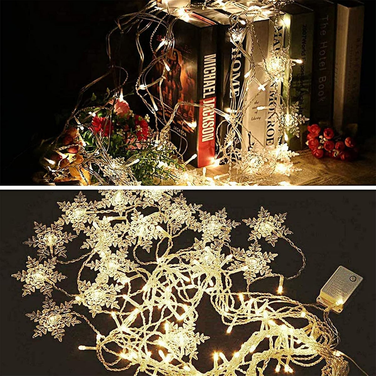 LED Curtain String Lights : LED Snowflake Curtain Lights – 8-Mode Christmas String Lights in van Vandaliamo