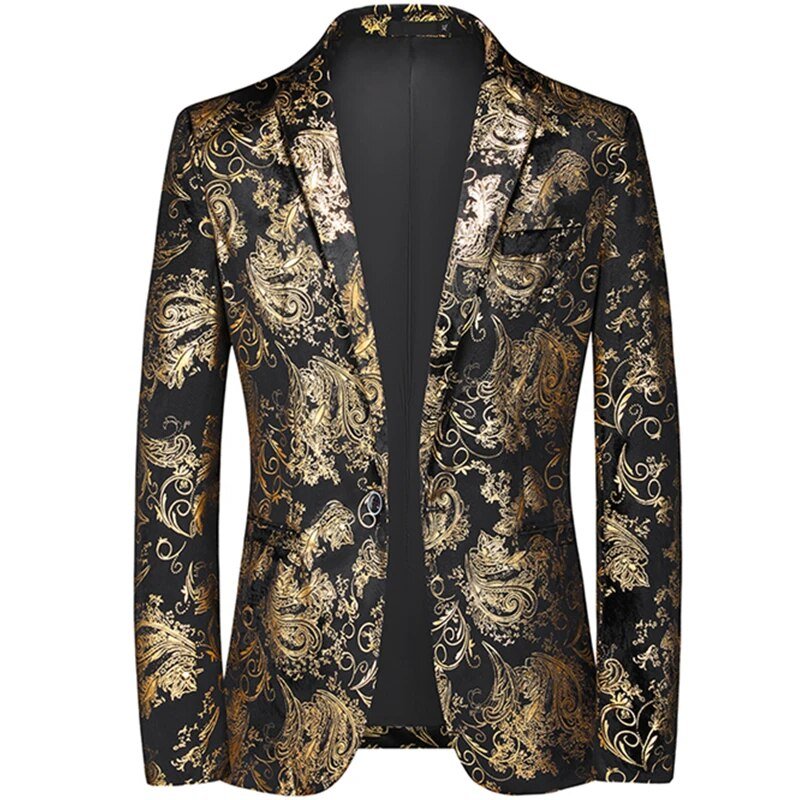 Menswear/Outerwear : Men's Business Blazer - Baroque Print, Oscar in van Vanda Liamo