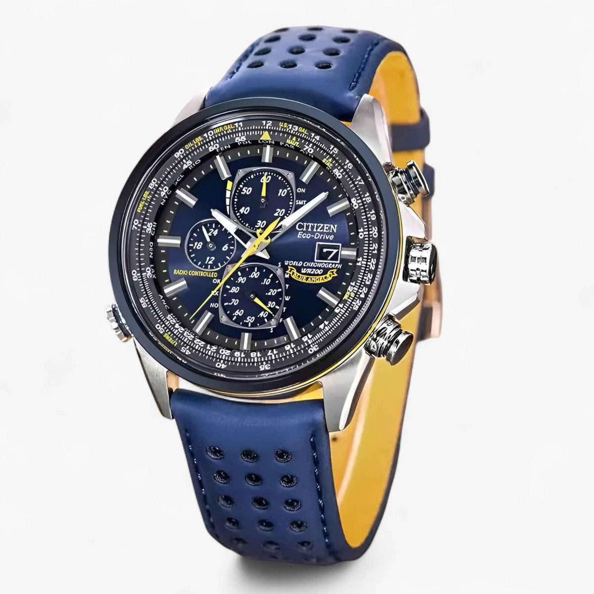 Watch : Men's Chronograph Watch MultiSteel 42mm – Steel Silver, Blue Dial in van Vanda Liamo