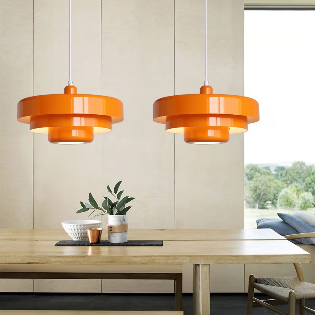 Modern Architectural Layered Pendant Light Concentric Rings
