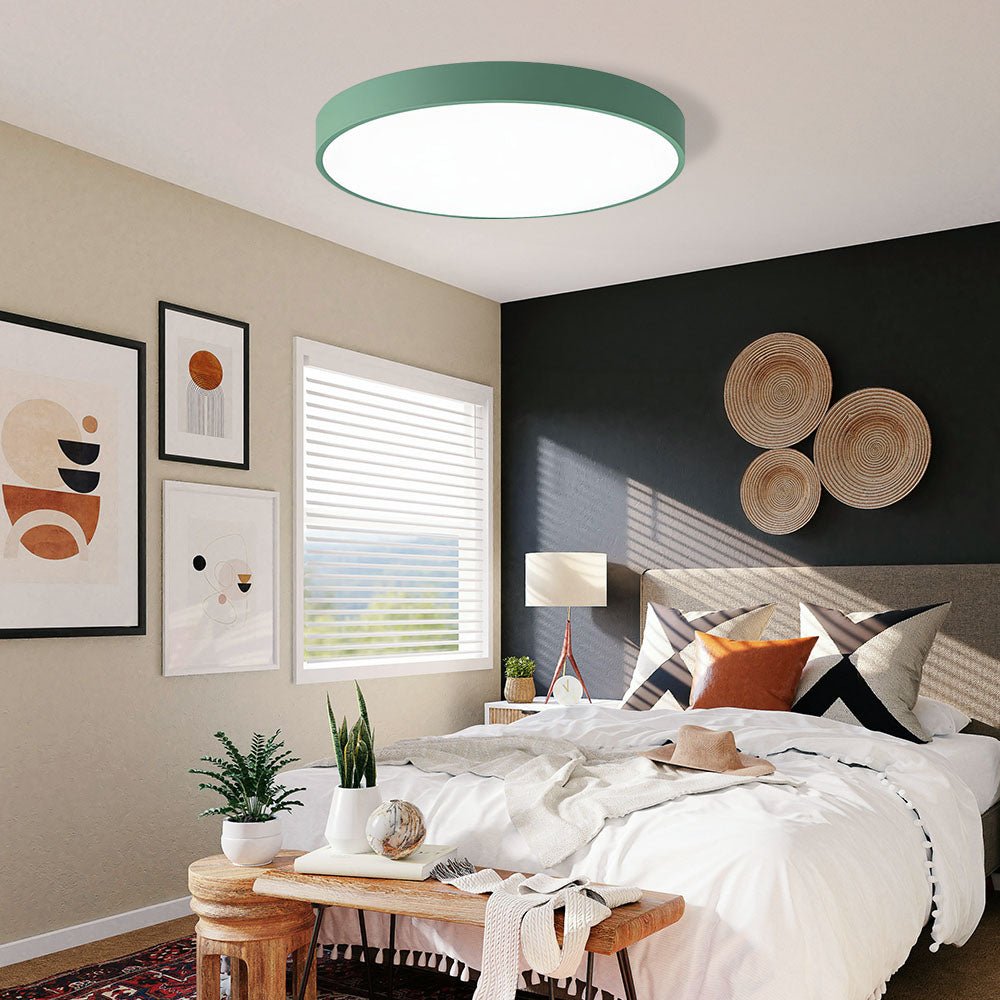 Modern Round LED Flush Ceiling Light Flat Disk