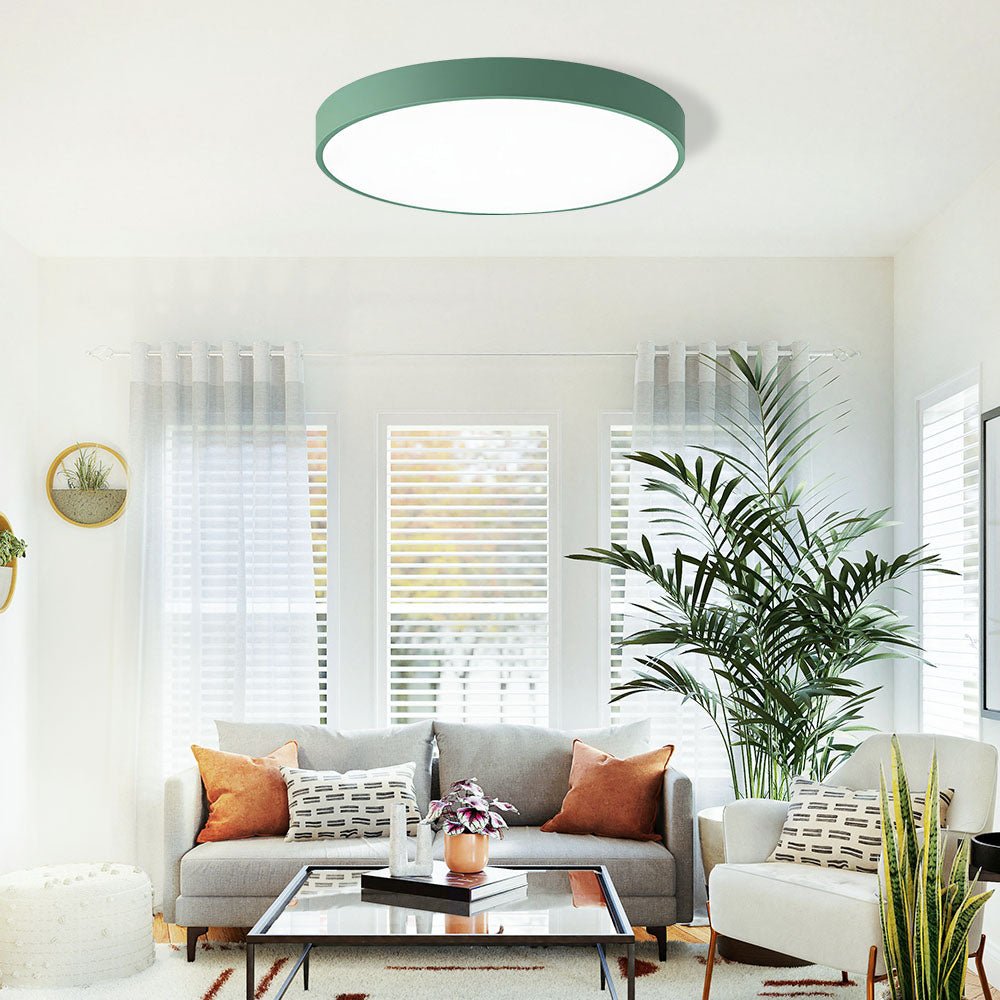 Modern Round LED Flush Ceiling Light Flat Disk
