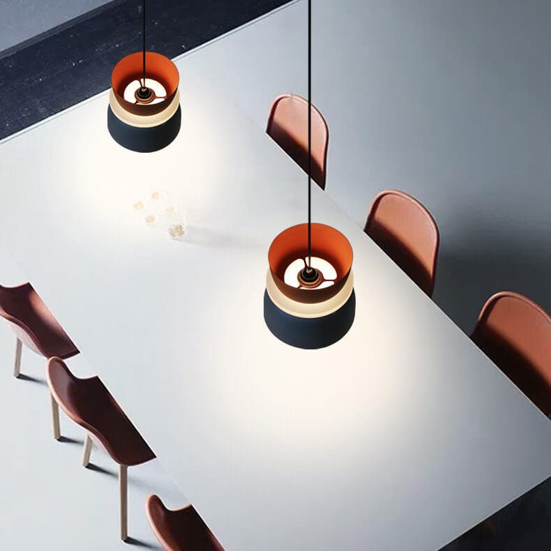 Nordic Metal LED Pendant Light Macaron Tiered Shade