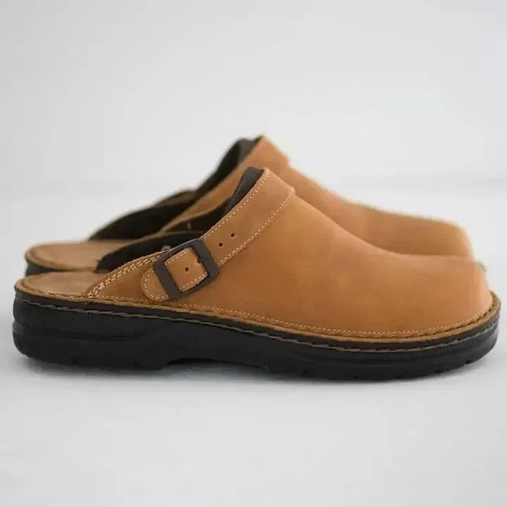 Slippers : Men's Orthopedic Leather Slippers in van Vandaliamo