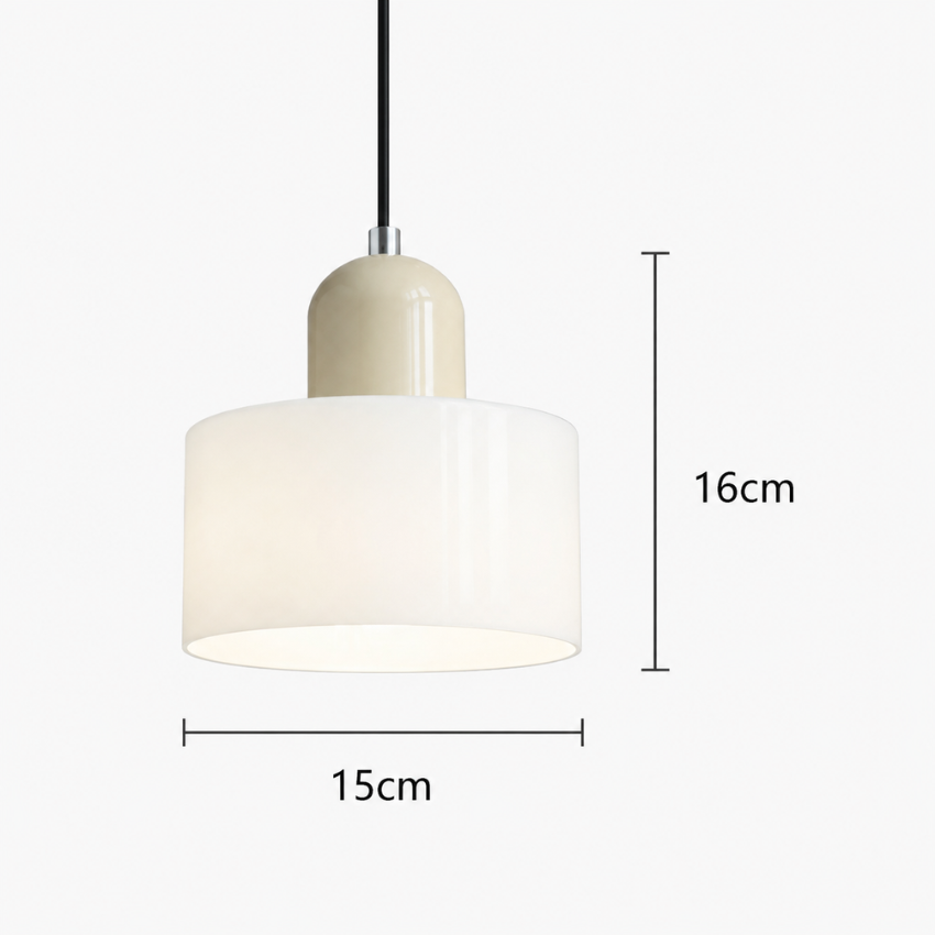 Coloured Glass Bauhaus Pendant Light – Retro Statement Piece