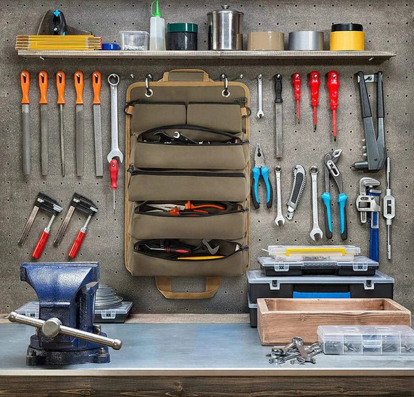 Garage & Vehicles : Roll-up tool bag for organizing tools in van Vandaliamo