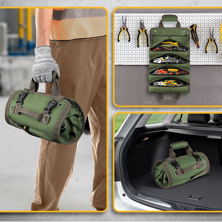 Garage & Vehicles : Roll-up tool bag for organizing tools in van Vandaliamo