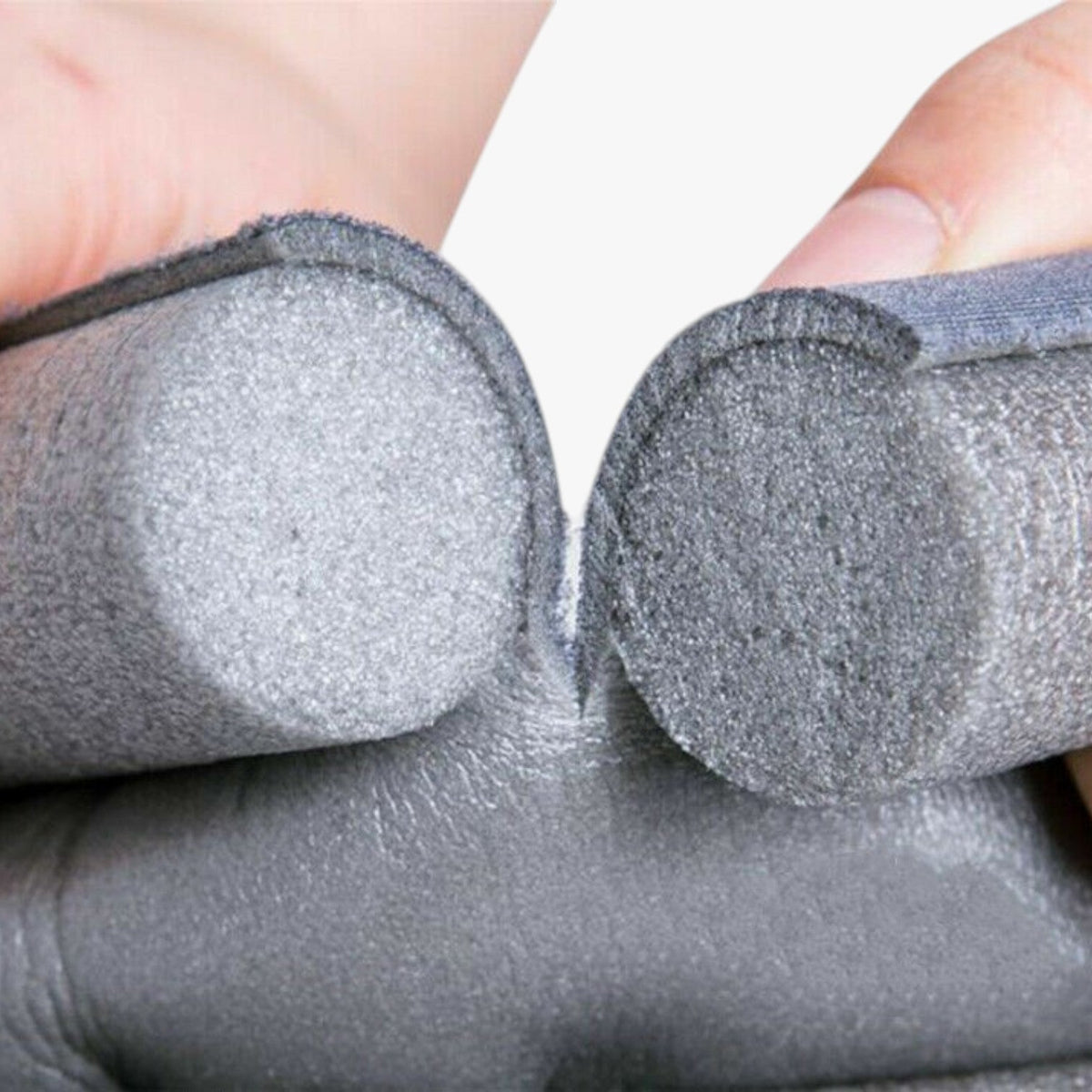 Roselva double-sided grey foam door weather stripping for insulation and draft protection