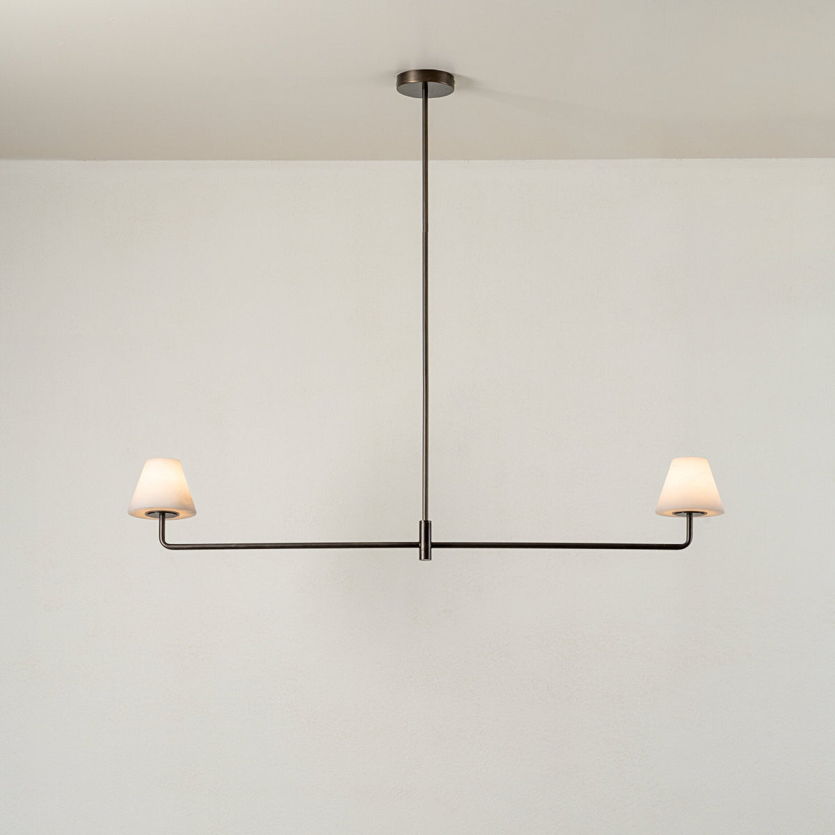 Alba Pendant Lamp in Alabaster and Bronze
