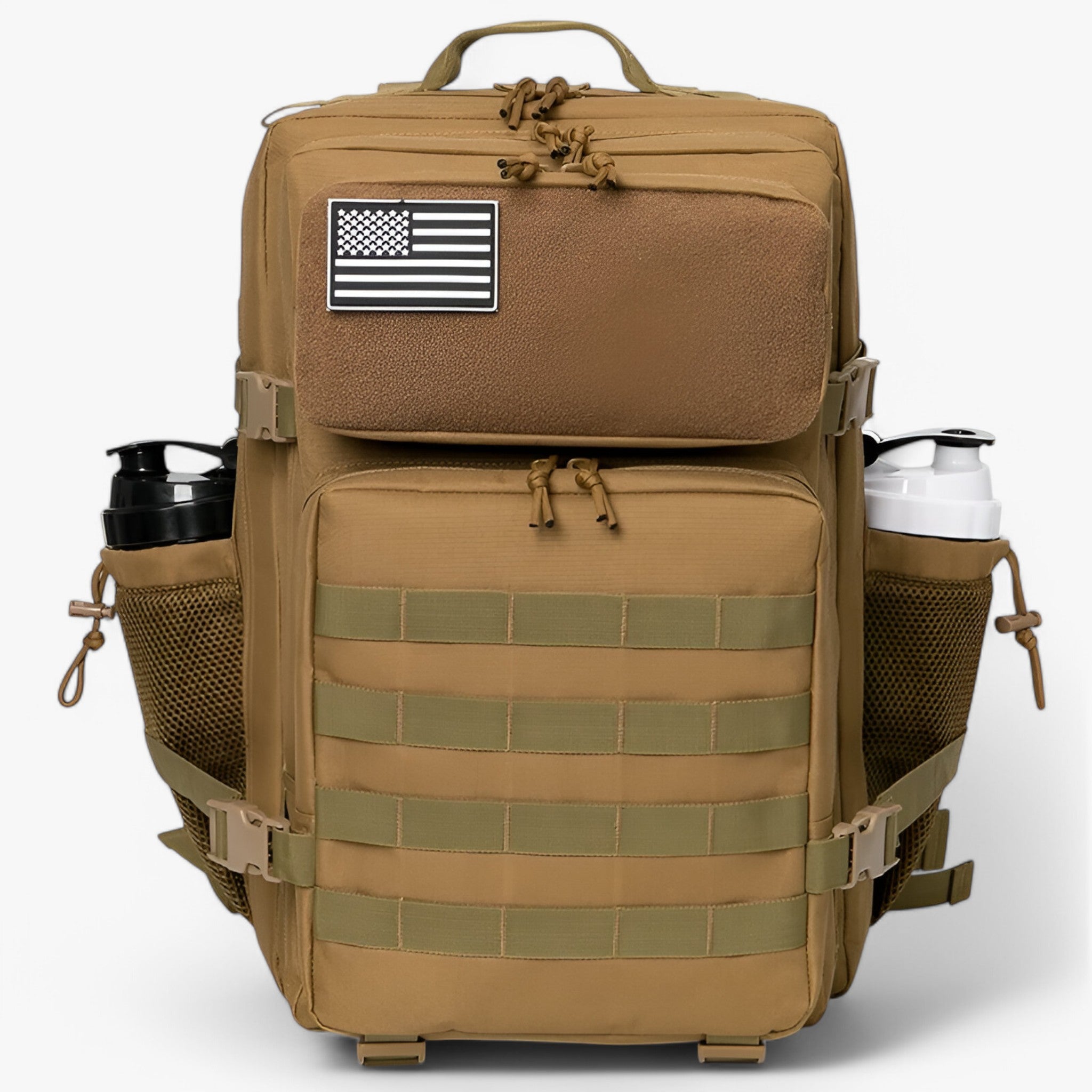 Bags : 40L Waterproof Military Tactical Backpack - Robust, Multi-pocket for Outdoor, Trekking and Survival in 1.0 Khaki van Vandaliamo