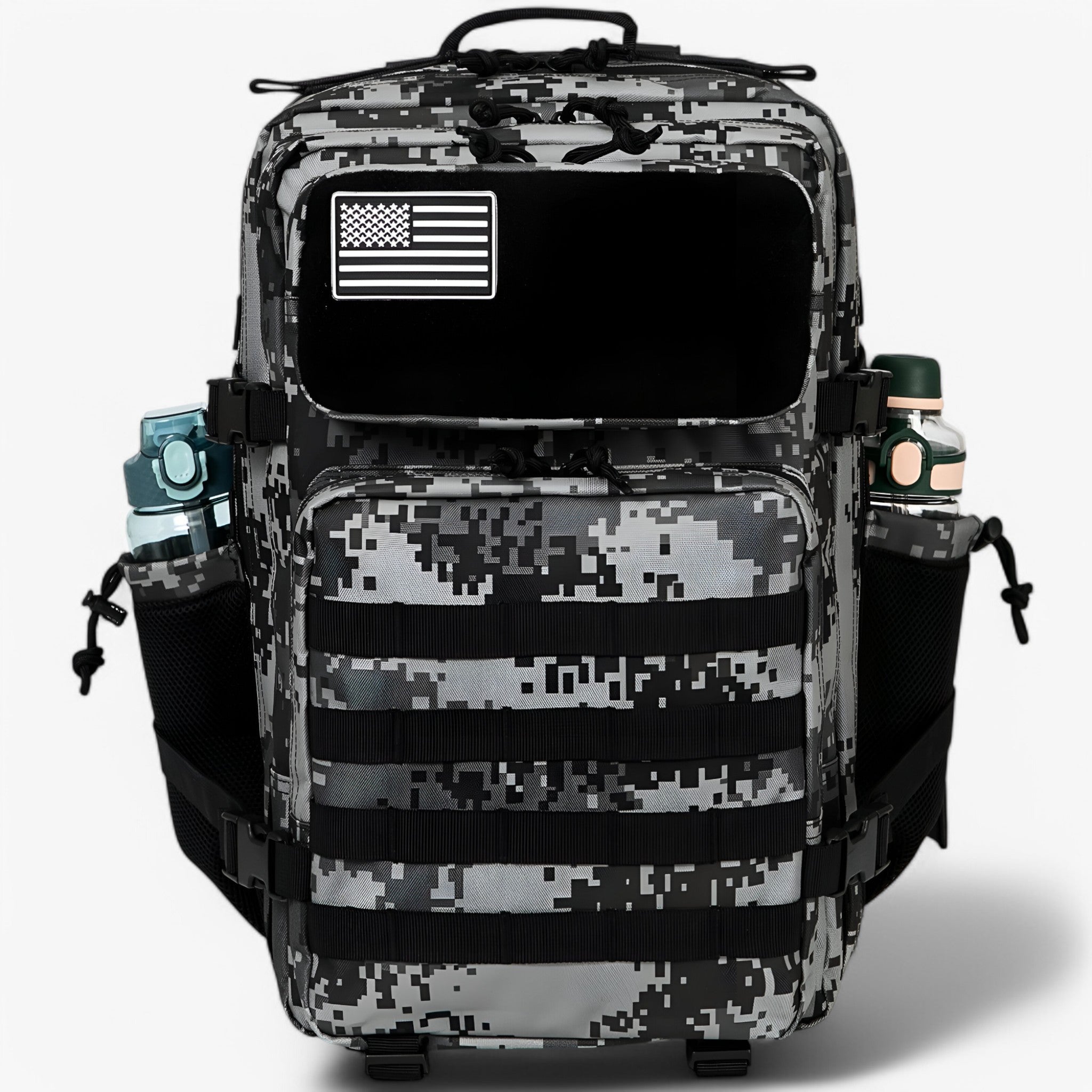 Bags : 40L Waterproof Military Tactical Backpack - Robust, Multi-pocket for Outdoor, Trekking and Survival in 1.0 Black Camo van Vandaliamo
