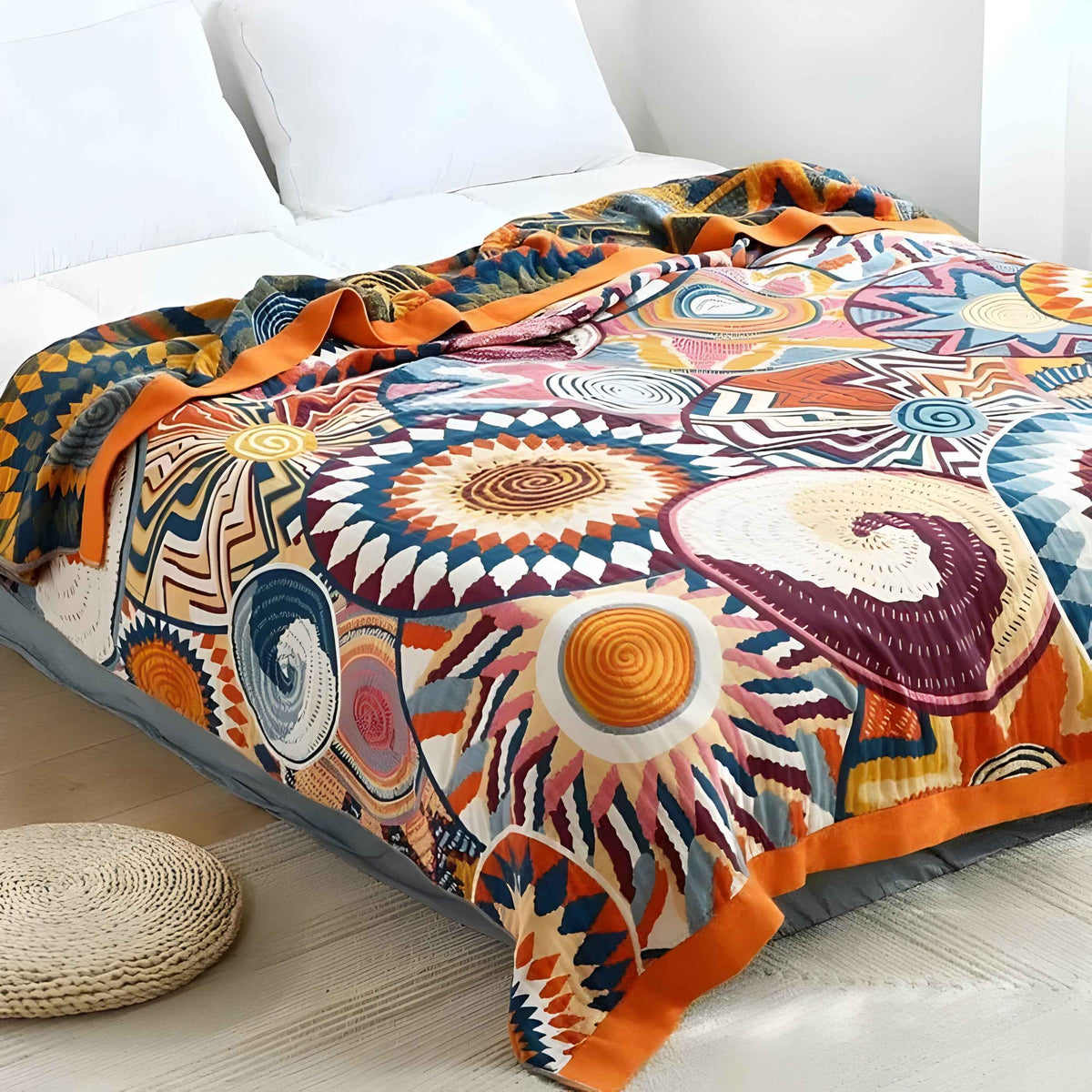 Maja-tæppet | Muntert og luksuriøst!- €25 : Boho Blanket | Cheerful and luxurious! in van Vandaliamo