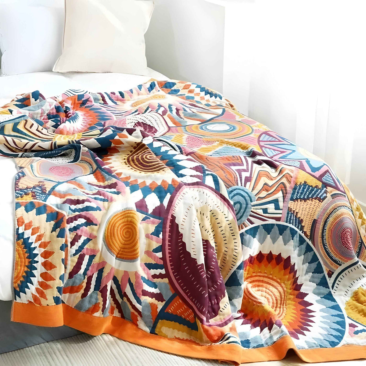Maja-tæppet | Muntert og luksuriøst!- €25 : Boho Blanket | Cheerful and luxurious! in van Vandaliamo
