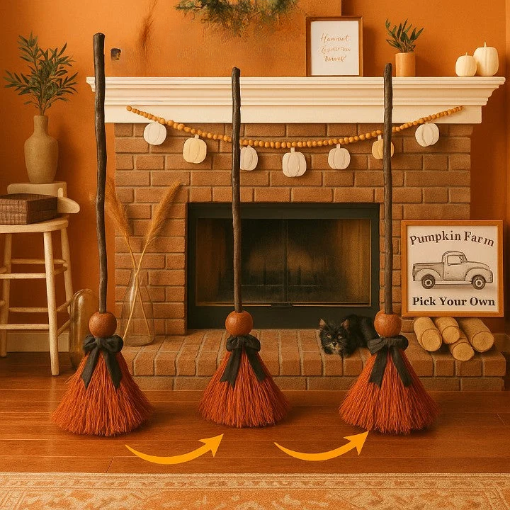 Floating Witch Broom - Sound and Motion Activated