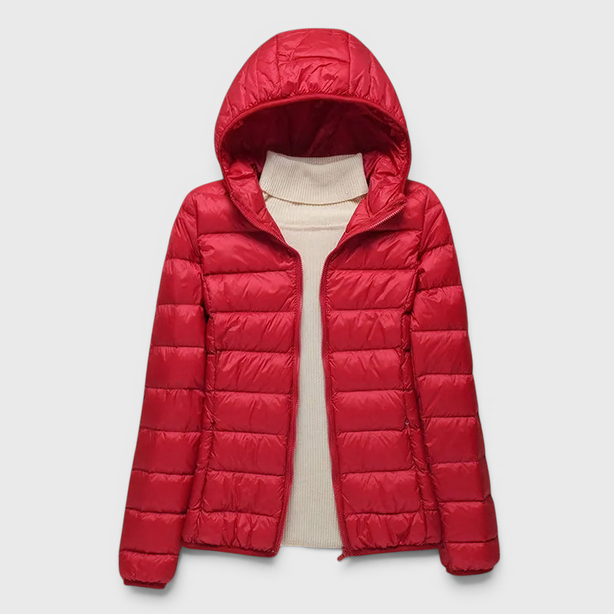 Fashion : Women's Quilted Puffer Jacket with Hood in van Vanda Liamo