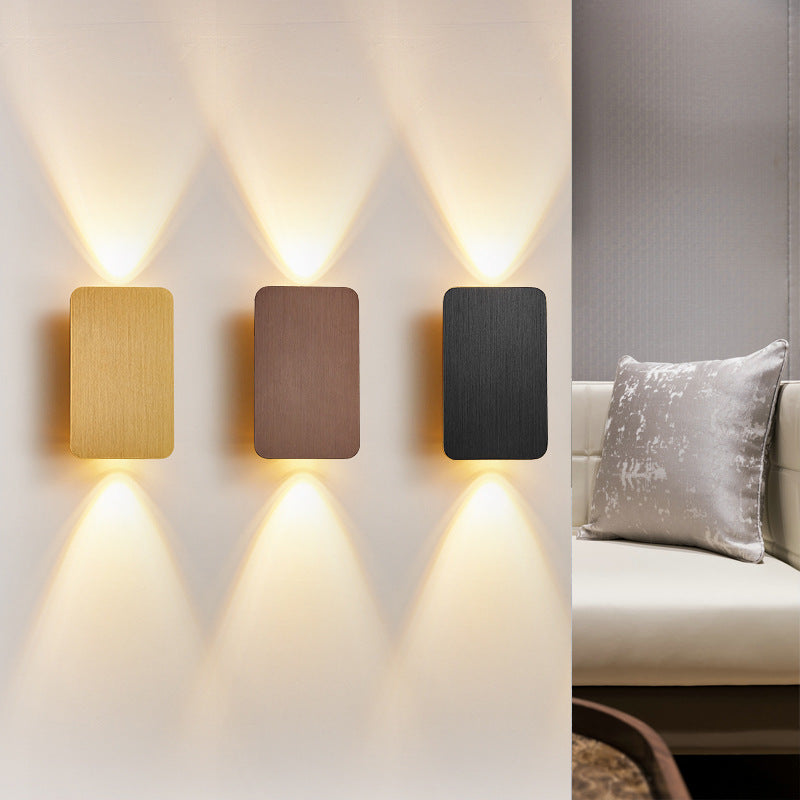 Indoor Rectangular LED Wall Lamp - Modern Metal Design