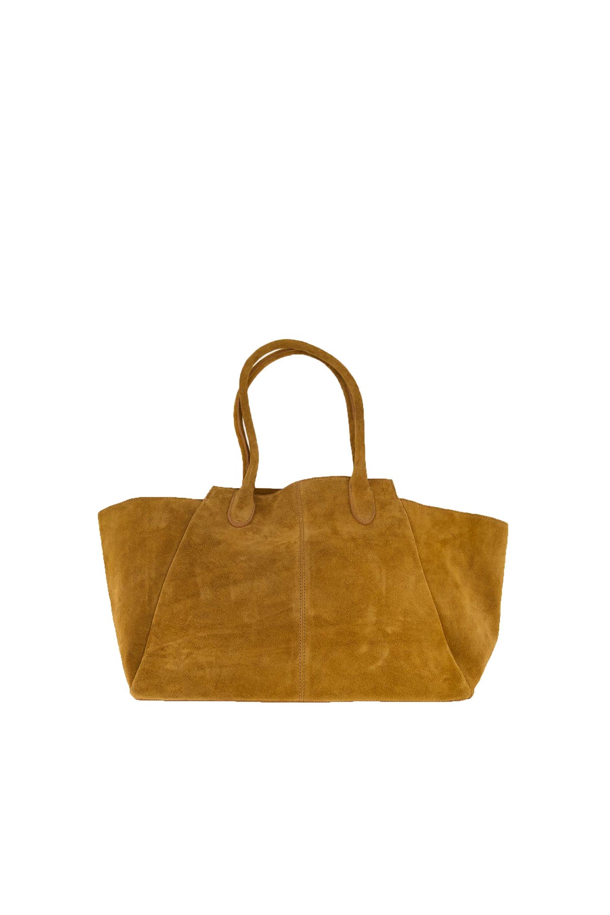 Bag : Suede Shopper Bag in Mid Brown van Vandaliamo