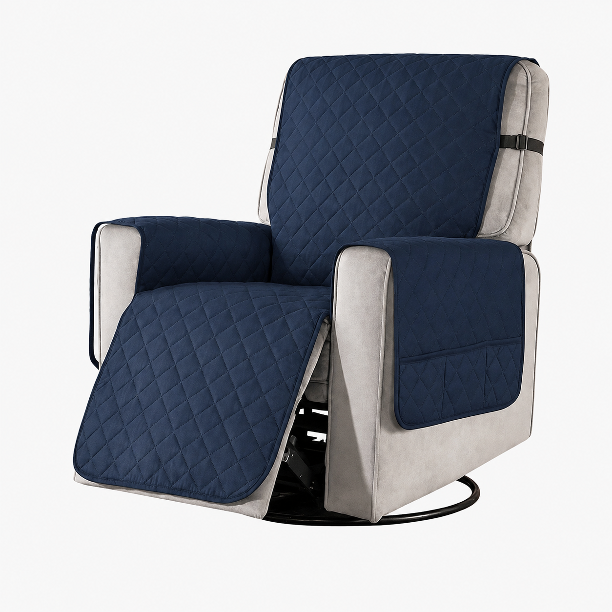 house & garden : Universal Soft Armchair Cover in Dark Blue van Vandaliamo