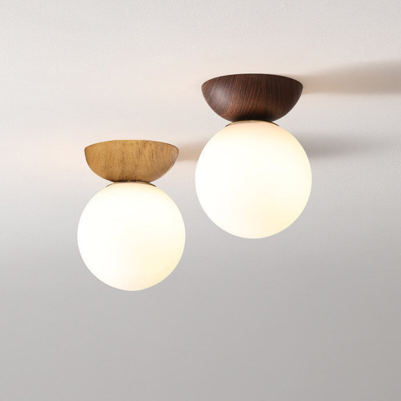 Home Decor : Nordic Orb Ceiling Lamp - Wood Grain & Metal Accent in van Vandaliamo