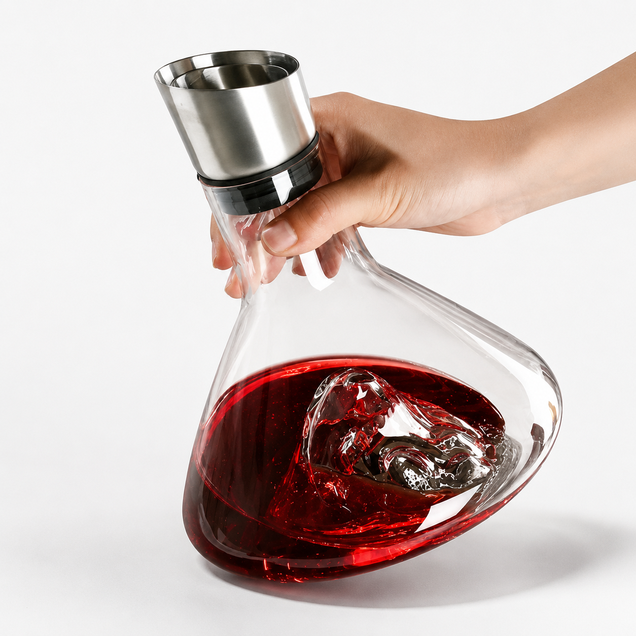 1500ml Crystal Wine Decanter with 12-Channel Aeration System