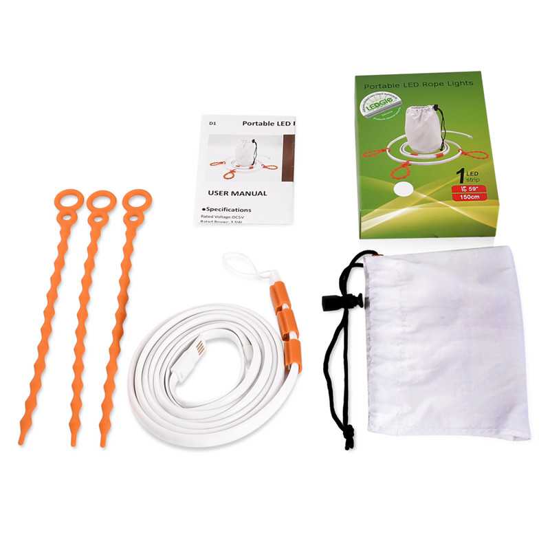 LED Strip Light : Portable Camping LED Strip Light – Waterproof, USB Rechargeable in van Vanda Liamo