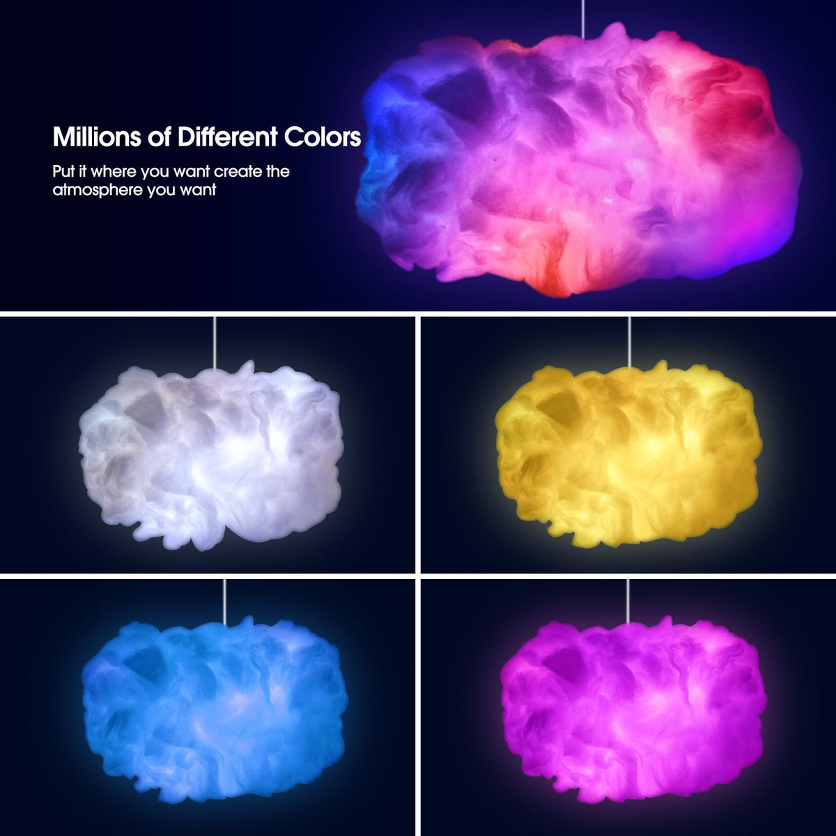 LED Cloud Light : Dream Cloud Light – Music Sync RGB LED Lamp in van Vanda Liamo