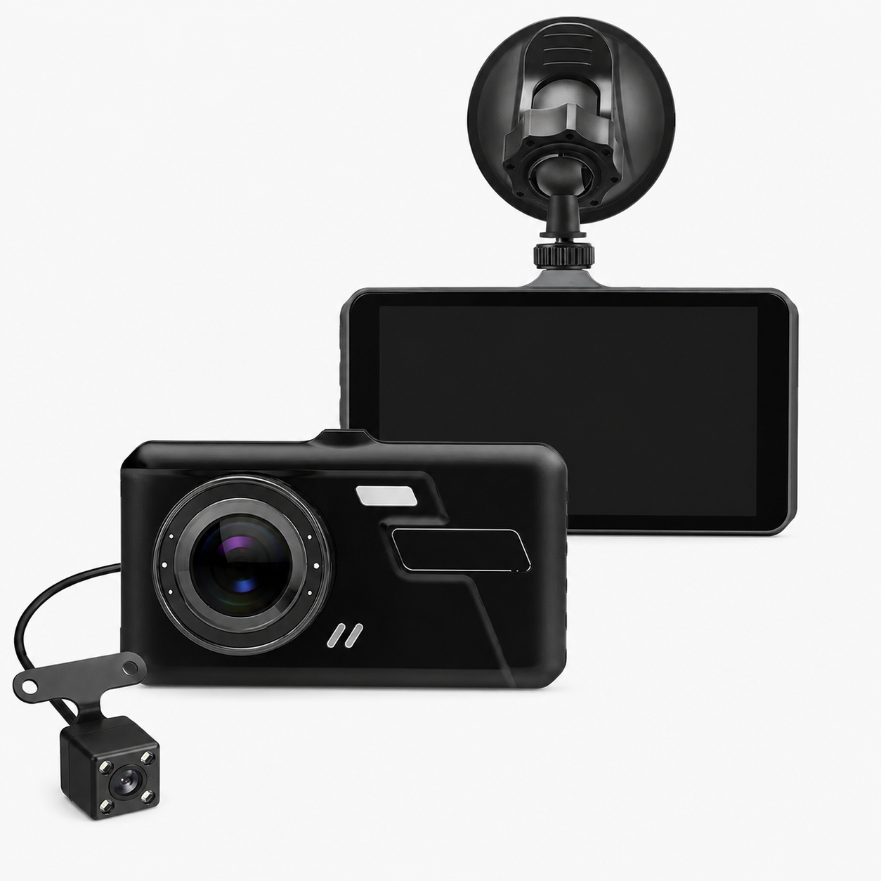 1080P Full HD Dual Dash Cam with Rear Camera