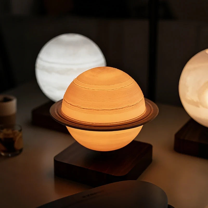 EtherealOrbit Levitating Lamp – Magnetic Floating Moon & Saturn Light