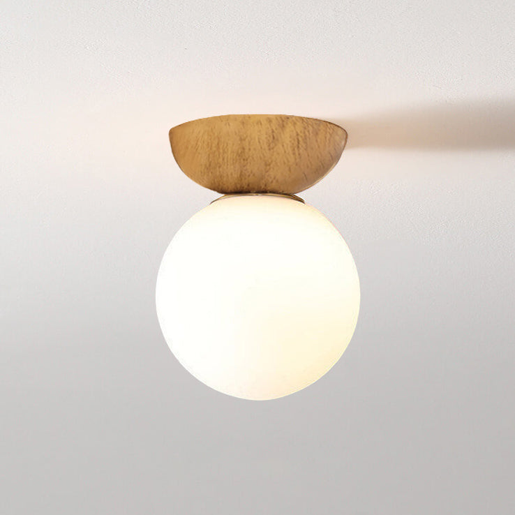 Home Decor : Nordic Orb Ceiling Lamp - Wood Grain & Metal Accent in van Vandaliamo