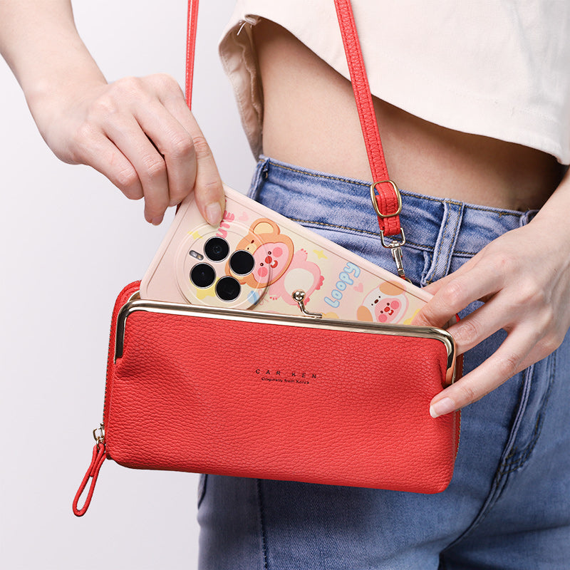 Trendy Crossbody Mobiele Tas - Ruim, Stijlvol en Veilig Sluitmechanisme