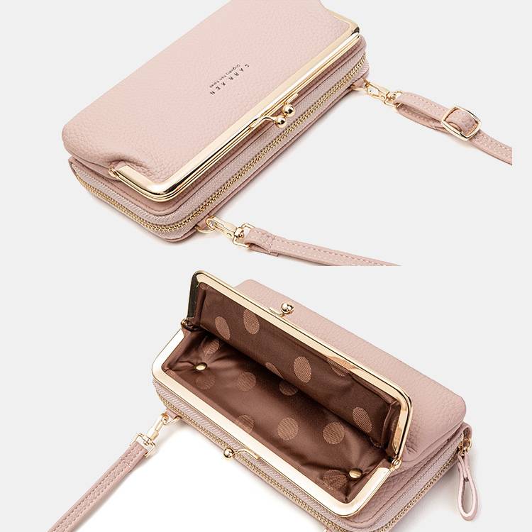 Trendy Crossbody Mobiele Tas - Ruim, Stijlvol en Veilig Sluitmechanisme