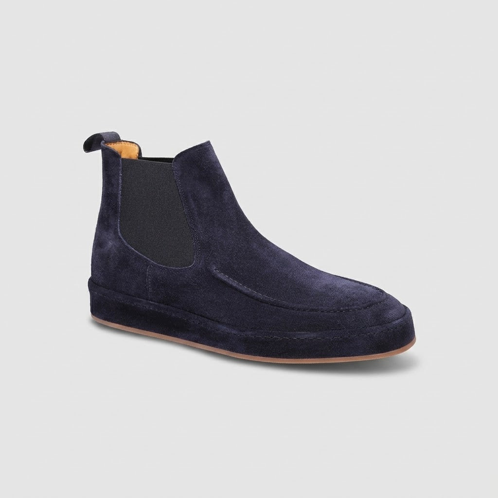 Footwear : Men's Suede Chelsea Boot - Suede Sole with Elastic Side Panels in van Vanda Liamo