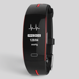 Blood pressure and heart rate monitor, black silicone, with